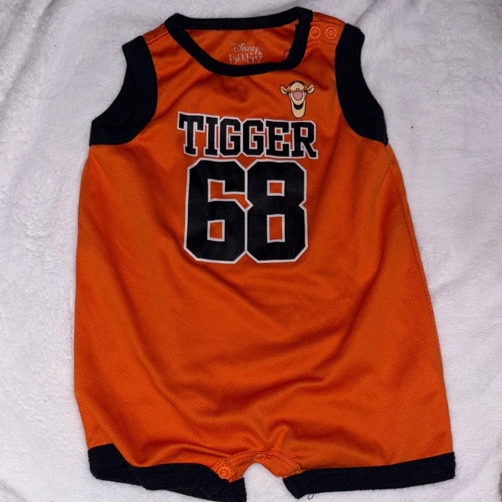Disney Tigger Orange and Black Sleeveless 9m Romper